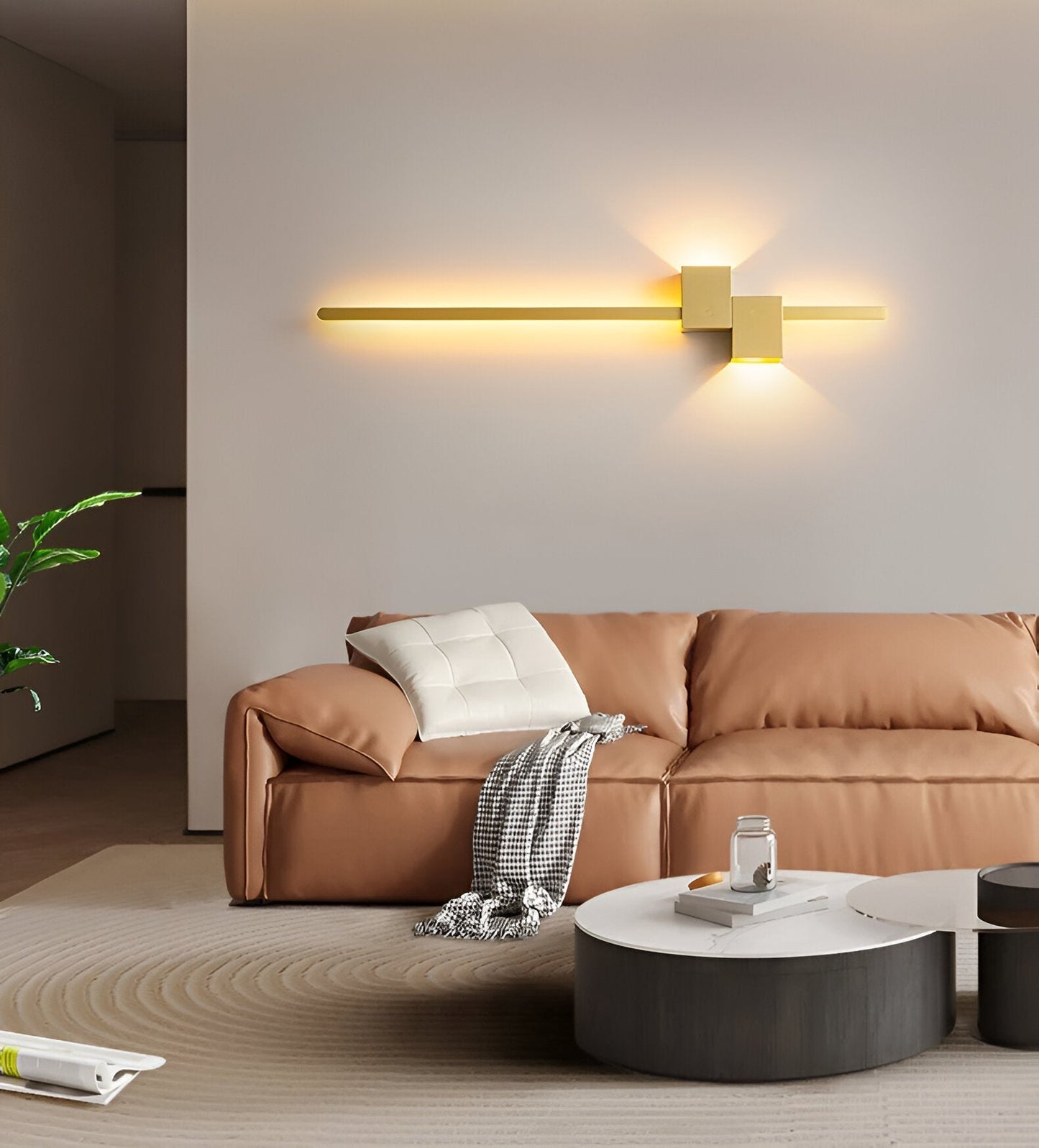 The Line Wandlamp – Minimalistische Zwarte LED Wandverlichting
