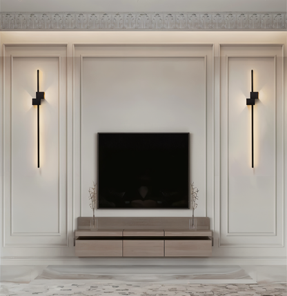 The Line Wandlamp – Minimalistische Zwarte LED Wandverlichting