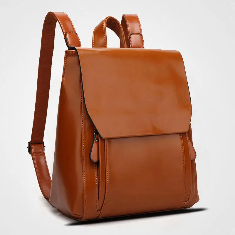 Vekoria – Elegant PU Leather Laptop Backpack with Padded Protection