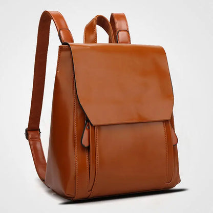 Vekoria – Elegant PU Leather Laptop Backpack with Padded Protection