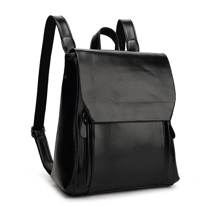 Vekoria – Elegant PU Leather Laptop Backpack with Padded Protection