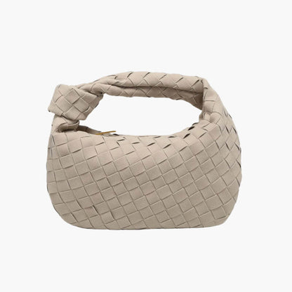 Vekoria – Women's Mini Vegan Suede Shoulder Bag with Woven Knot Design