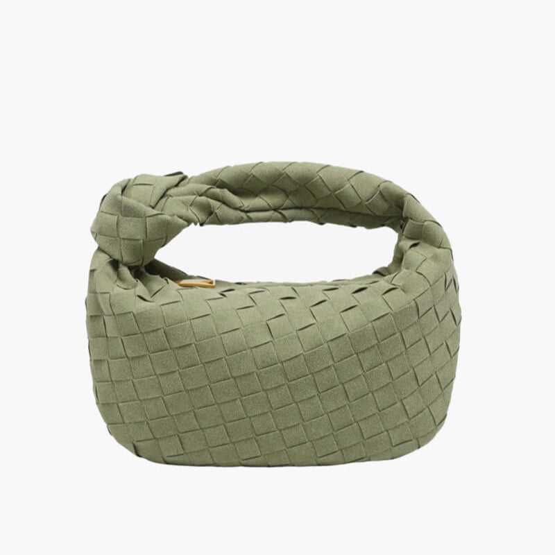 Vekoria – Women's Mini Vegan Suede Shoulder Bag with Woven Knot Design