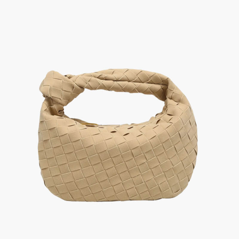 Vekoria – Women's Mini Vegan Suede Shoulder Bag with Woven Knot Design