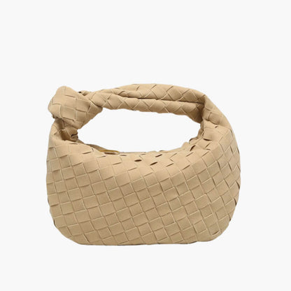 Vekoria – Women's Mini Vegan Suede Shoulder Bag with Woven Knot Design
