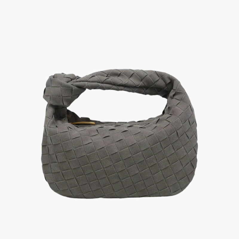 Vekoria – Women's Mini Vegan Suede Shoulder Bag with Woven Knot Design
