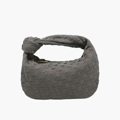 Vekoria – Women's Mini Vegan Suede Shoulder Bag with Woven Knot Design